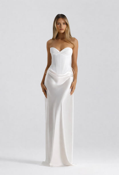  body con strapless gown party dress