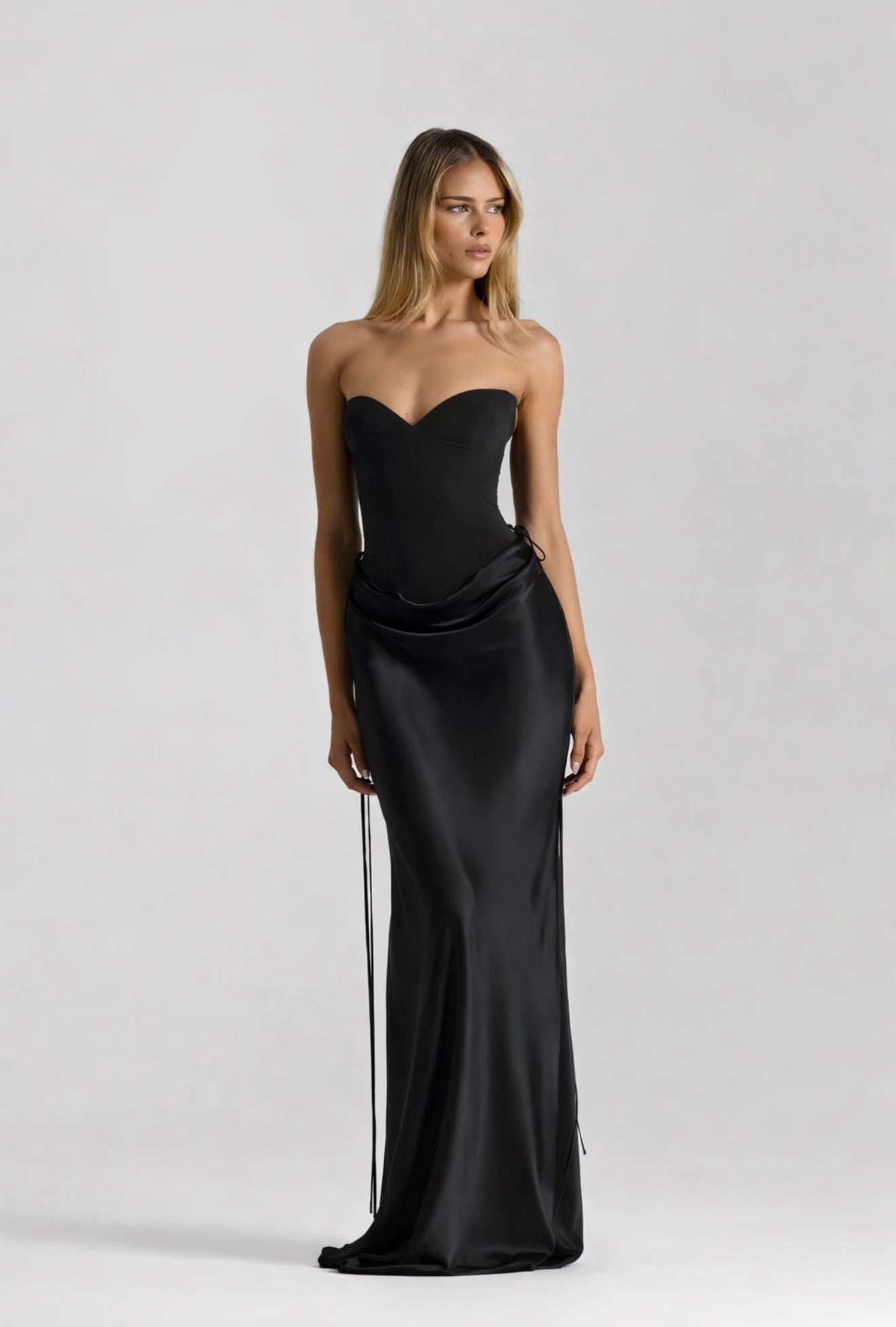  body con strapless gown party dress
