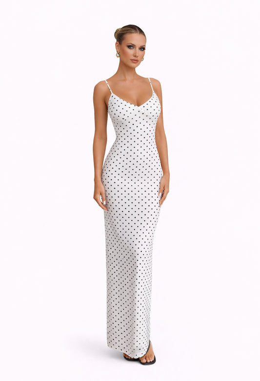 Classic dot halter mini dress polka dot summer dress 