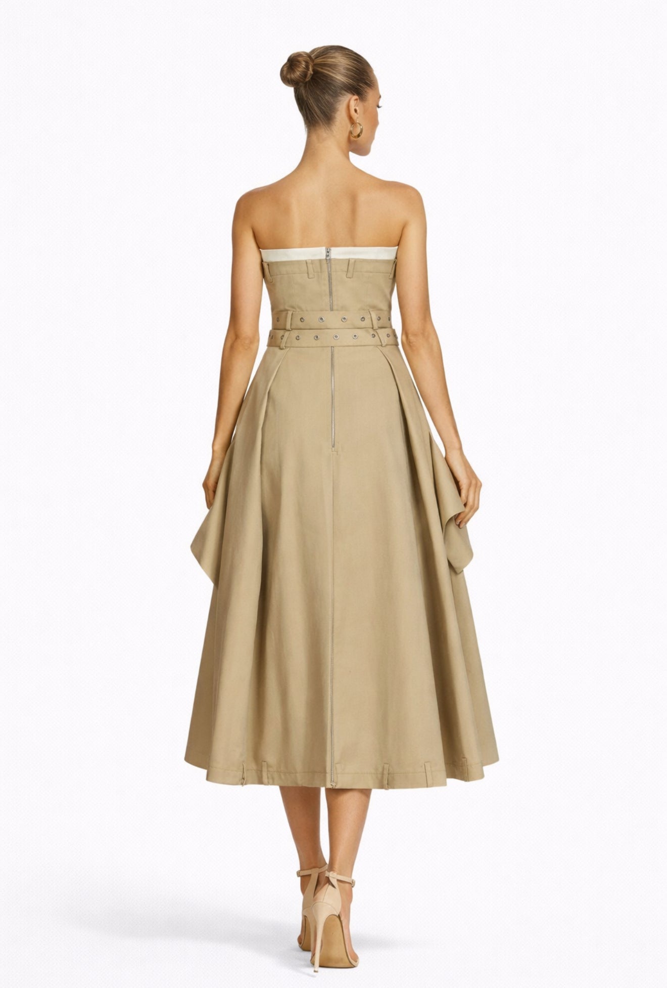 Trench strapless dress
