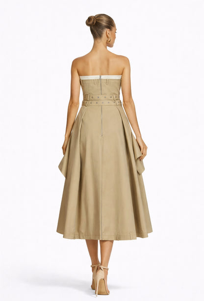 Trench strapless dress