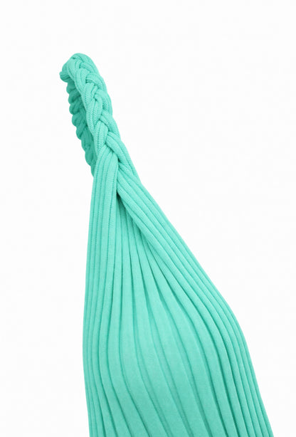 Twisted halter knit beach dress