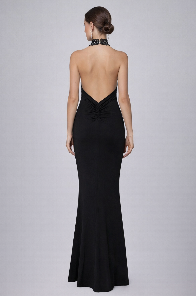 Open back lace dress