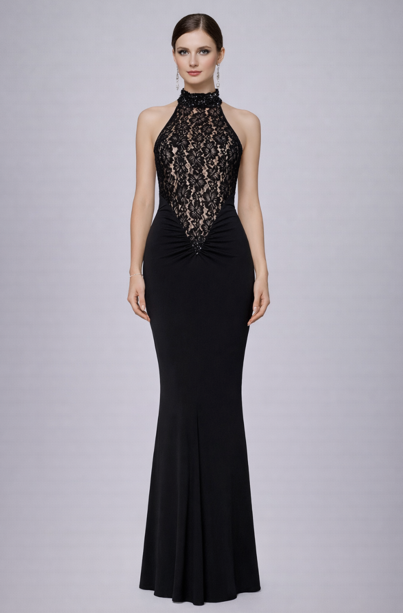 Open back lace dress