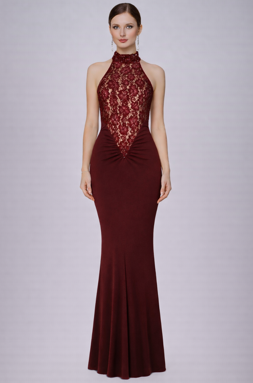 Open back lace dress