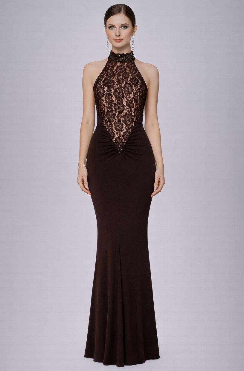 Open back lace dress