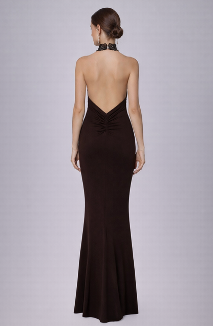 Open back lace dress